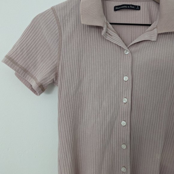abercrombie & fitch cropped button shirt - Picture 2 of 3